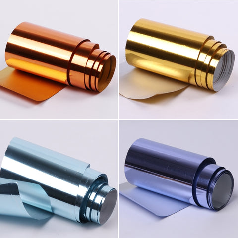 3 PCS Gold Sliver Slider Foil For Nail Holographic Transfer Wrap Sticker Adhesive Starry Manicure Decor Set, 3 PCS Gold Silver
