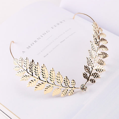 Women Fashion Headbands Crystal Alloy Hairbands Back Holder