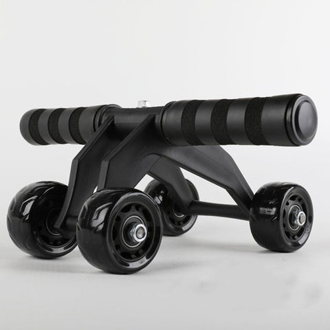 Multifunctional Frog-Style Four-wheel Abdominal Wheel Abdominal Muscle Exercise Fitness Equipment, Black, Green