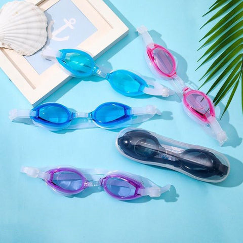 2 in 1 Diving Anti-fog HD Swimming Glasses + Earplugs Set for Children Adult, 2 in 1 Set (Sky Blue), 2 in 1 Set (Royal Blue), 2 in 1 Set (Black), 2 in 1 Set (Purple), 2 in 1 Set (Pink)
