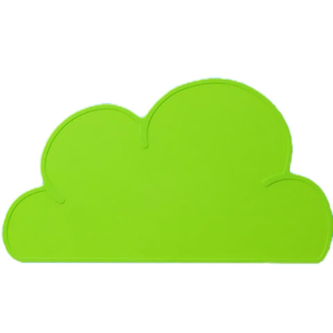 Children Cloud Silicone Placemat Waterproof Environmental Protection Student Table Mat, White, Black, Yellow, Blue, Green, Light Pink, Dark Gray, Light Blue, Light Green, Light Gray, Dark  Pink