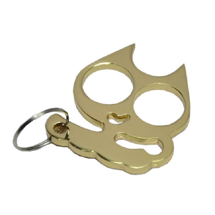 5 PCS Kitty Outdoor Metal Self-defense Keychain Outdoor Self-defense Window Breaking Tool, Cat Shape(Gold), Cat Shape(Silver), Cat Shape(Black)