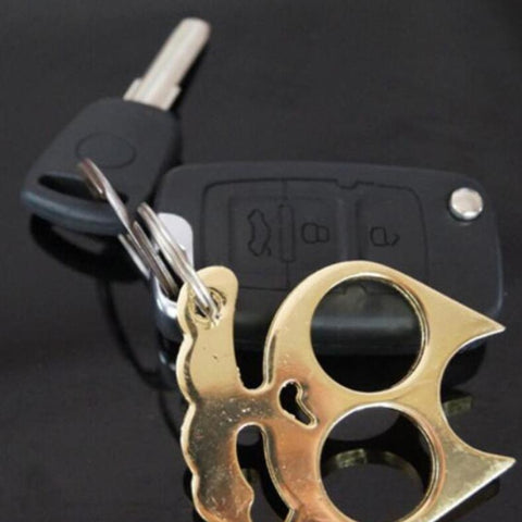 5 PCS Kitty Outdoor Metal Self-defense Keychain Outdoor Self-defense Window Breaking Tool, Cat Shape(Gold), Cat Shape(Silver), Cat Shape(Black)