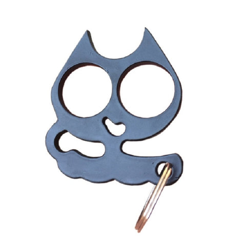 5 PCS Kitty Outdoor Metal Self-defense Keychain Outdoor Self-defense Window Breaking Tool, Cat Shape(Gold), Cat Shape(Silver), Cat Shape(Black)