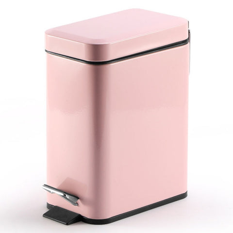 Household Stainless Steel Foot Pedal Small Rectangular Trash Can