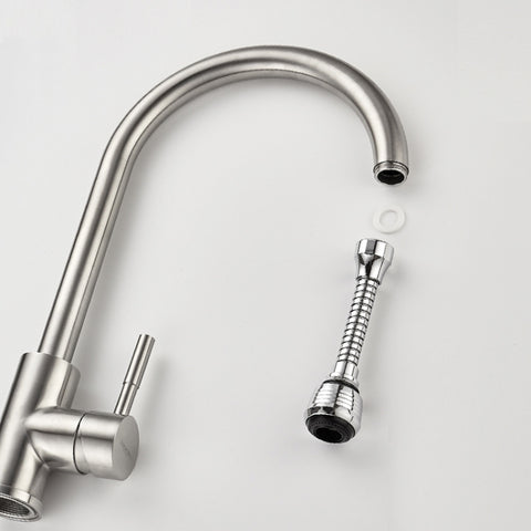 360 Degree Rotate Kitchen Accessories Long Water Bubbler Filter Water Saving Aerator Nozzle Tap, Long Water Bubbler Filter