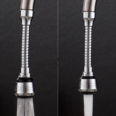 360 Degree Rotate Kitchen Accessories Long Water Bubbler Filter Water Saving Aerator Nozzle Tap, Long Water Bubbler Filter