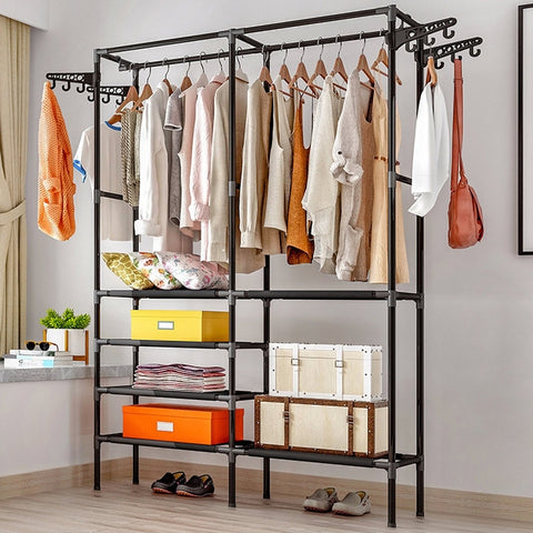 Bedroom Floor Simple Mobile Coat Rack Hanger