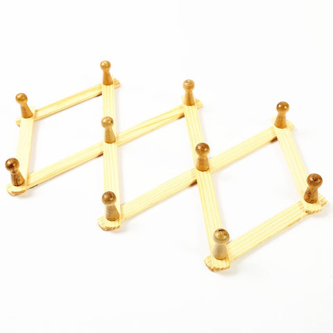 Solid Wooden Retractable Wall Hanging Folding Coat Rack Drying Rack, Coat Rack Drying Rack
