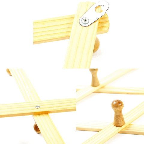 Solid Wooden Retractable Wall Hanging Folding Coat Rack Drying Rack, Coat Rack Drying Rack