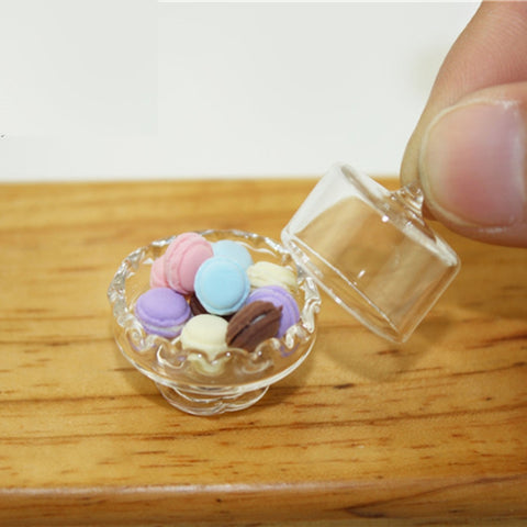Doll House Mini Accessories Dessert Pot Pastry Board Children Kitchen Toy, Candy Jar