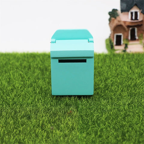 2 PCS 1:12 Doll House Accessories Mini Wooden Mailbox