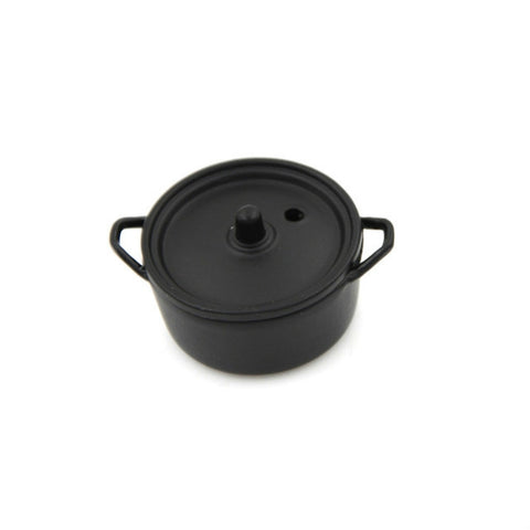 Doll House Miniature Kitchen Cooking Tools Alloy Copper Pot with Lid