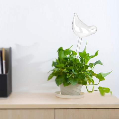Bird Shape Flowers Plant Automatic Self Clear Glass Watering Device Watering Cans, Bird Shape Watering Device