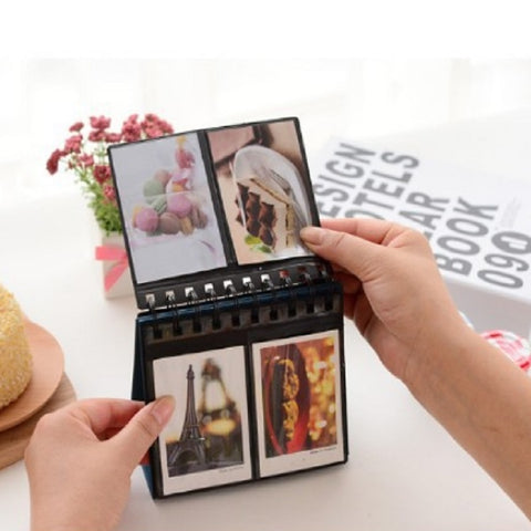 Calendar Style Desktop Standing Brand Name Folder Mini Desk 3 inch 68 Photos Album Book