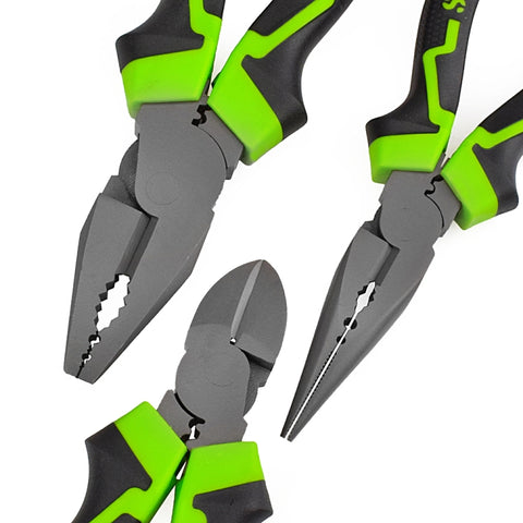 Industrial Grade Multi-function Wire Tip Oblique Pliers, Long Nose Pliers 6 Inch, Diagonal Pliers 6 Inch, Wire Cutter 8 Inch