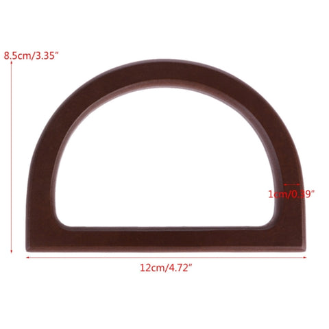 D-shaped Wooden Handle Handbag Accessories, D-shaped Wooden Handle