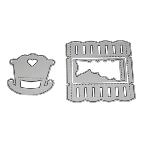 DIY Baby Cradle Carbon Steel Knife Model Children's Puzzle Paper Art Embossing, Baby Cradle  Shape