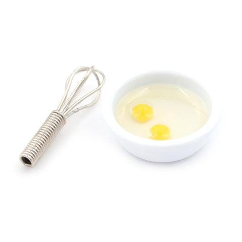 Miniature Food Play Scene Model Doll House Accessories Mini Manual Egg Beater Set, Manual Egg Beater Set