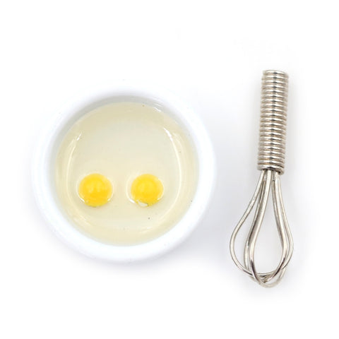 Miniature Food Play Scene Model Doll House Accessories Mini Manual Egg Beater Set, Manual Egg Beater Set