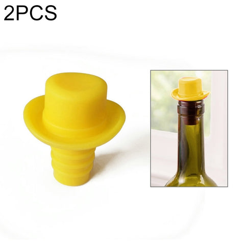 Silica Gel Top Hat Fresh Wine Corks Cruet Red Wine Stopper, 2 PCS Hat Shape(Brown), 2 PCS Hat Shape(Black), 2 PCS Hat Shape(Red Wine), 2 PCS Hat Shape(Yellow), 2 PCS Hat Shape(Rose Red), 2 PCS Hat Shape(Red)
