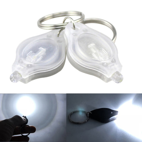 2 PCS Mini Pocket Keychain Flashlight Micro LED Squeeze Light Outdoor Camping Ultra Bright Emergency Key Ring Light Torch Lamp