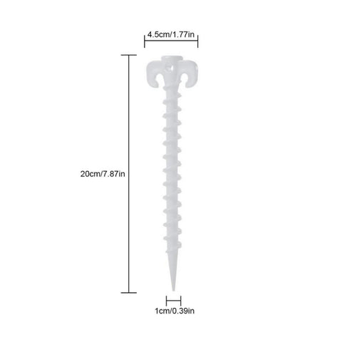 10 PCS/Set Luminous Camping Canopy Tent Ground Screw Pegs Horn Nails Outdoor Climbing Tent Plastic Nails Tent Accessories