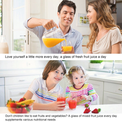 500ml Mini Portable Electric Juicer Cup USB Rechargeable Juicer Blender Maker Shaker Squeezers Fruit Orange Juice Extractor, 4 Blade Head Blue, 4 Blade Head Green, 4 Blade Head Pink