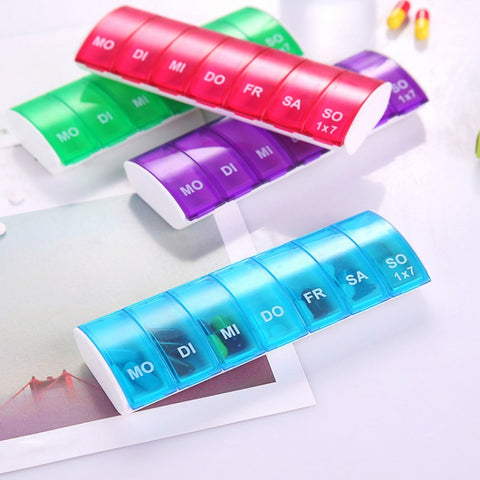 Portable Seven-part Mini Storage Pill Box