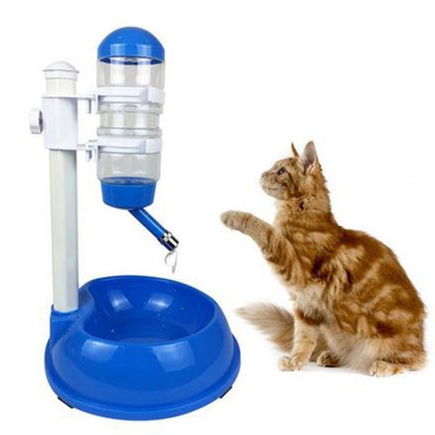 Liftable Automatic Drinking Fountain Pet Bowl Feeder Supplies, Gold, Blue, Rose Red