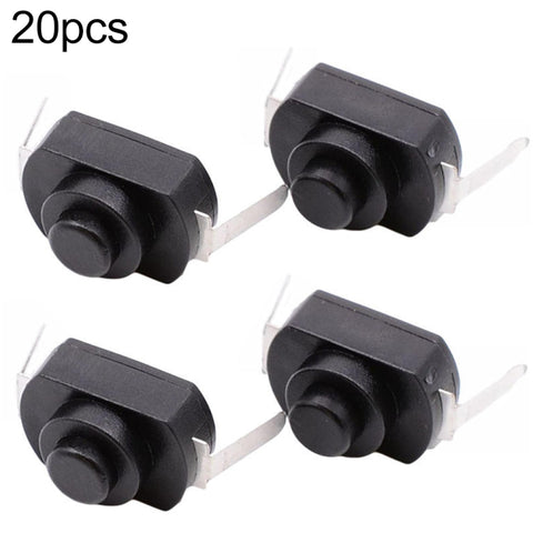 20 PCS YT-1208-YD LED Flashlight Button Switch, Bent Feet, Straight Feet