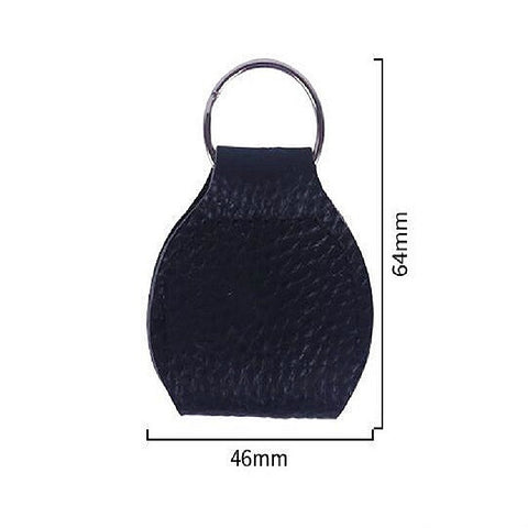 10 PCS Genuine Leather Guitar Pick Storage Bag with Key Ring, Apricot, Black, Brown, Blue, Claret