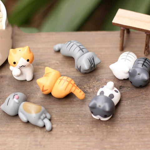 2 Sets Fleshy Flower Pot Moss Micro Landscape Doll Cute Cat Decoration Doll Cake DIY Assembly Ornaments, Doll Cute Cat Decoration