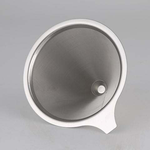 Stainless Steel Filter Cone Filter Cartridge Tea Coffee Free Paper Filter Cup, Stainless Steel Filter