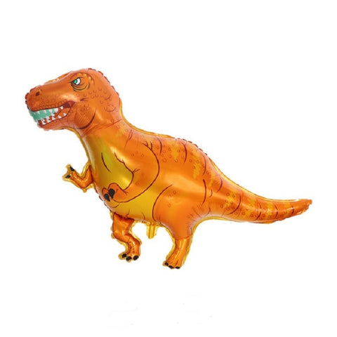 2 PCS Dinosaur Modeling Aluminum Foil Balloon Children Birthday Decoration Party Supplies Toy, Large Red Tyrannosaurus, Large Yellow Tyrannosaurus, Large Green Tyrannosaurus, Large Blue Long-necked Dragon, Large Horned Dragon, Large Green-spotted Dinos...