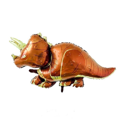 2 PCS Dinosaur Modeling Aluminum Foil Balloon Children Birthday Decoration Party Supplies Toy, Large Red Tyrannosaurus, Large Yellow Tyrannosaurus, Large Green Tyrannosaurus, Large Blue Long-necked Dragon, Large Horned Dragon, Large Green-spotted Dinos...