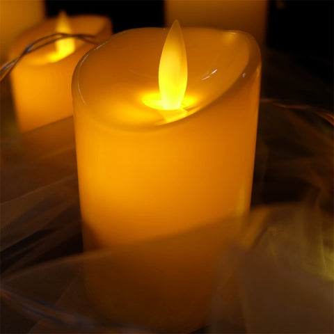 Cylindrical LED Electronic Candle Light Simulation Wedding Candlestick Candle, 15x7.5cm, 13x7.5cm, 10x7.5cm, 7.5x7.5cm, 7.5x7.5cm with remote control, 10x7.5cm with remote control, 13cm with remote control, 15x7.5cm with remote control