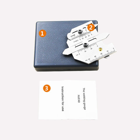 HJC40 Stainless Steel Welding Inspection Gauge Measuring Ruler, HJC40