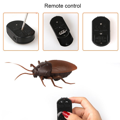 Tricky Funny Toy Infrared Remote Control Scary Creepy Cockroach, Size: 7.5*14cm, Cockroach