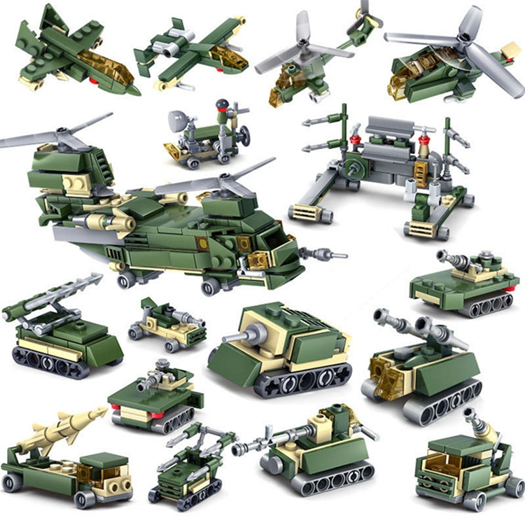 KAZI 16 in 1 Sets Land Team Building Block Educational Toys, Age Range: 6 Years Old Above, 84053