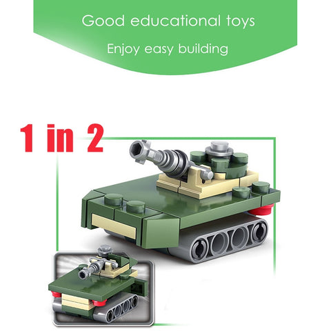 KAZI 16 in 1 Sets Land Team Building Block Educational Toys, Age Range: 6 Years Old Above, 84053