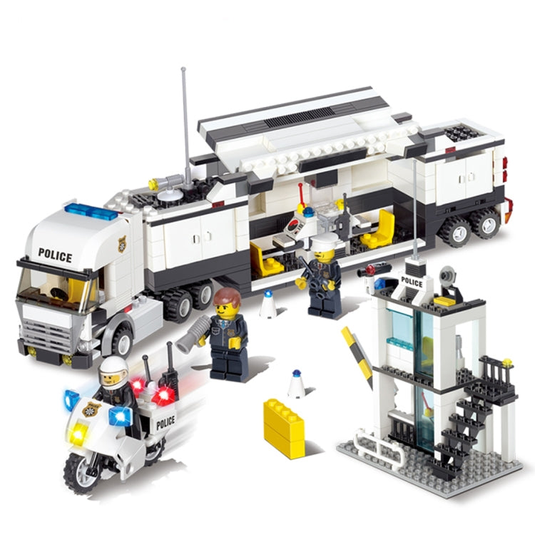6727 511 PCS Brick Blocks City Police Station Command Vehicle Building Bricks Plastic Blocks Toys, Age Range: 6 Years Old Above, 6727