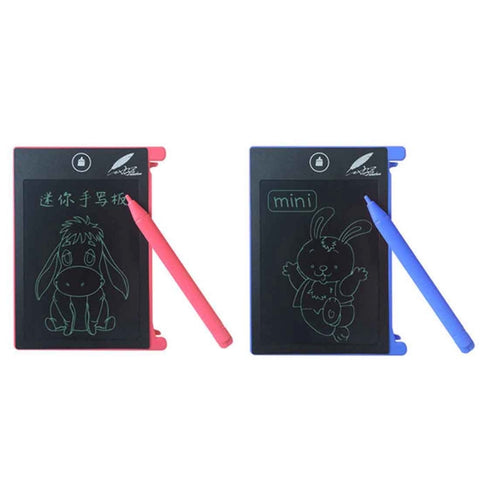 CHUYI 4.4 inch LCD Writing Tablet Portable Electronic Writing Drawing Board Doodle Pads with Stylus for Home School Office, 4.4 inch Blue, 4.4 inch Pink