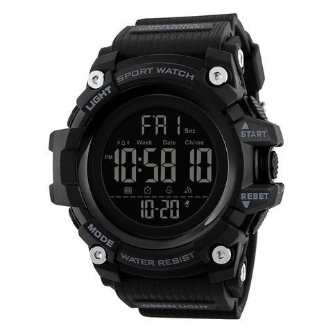 SKMEI 1384 Multifunctional Men Outdoor Fashion Noctilucent Waterproof LED Digital Watch