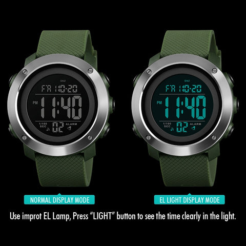SKMEI 1426 Multifunctional Outdoor Fashion Noctilucent Waterproof White Machine Rubber Ring Digital Watch, White Machine Rubber Ring, 1426 White Machine Rubber Ring