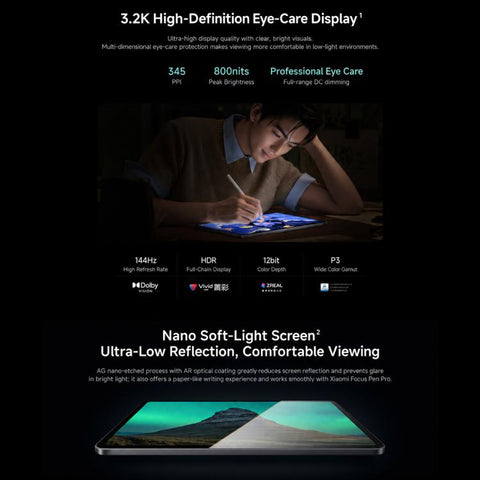Xiaomi Pad 9 11.2 inch, 8GB+128GB, HyperOS 4.0 Qualcomm Snapdragon 8s Gen4 Octa Core, 8GB+128GB