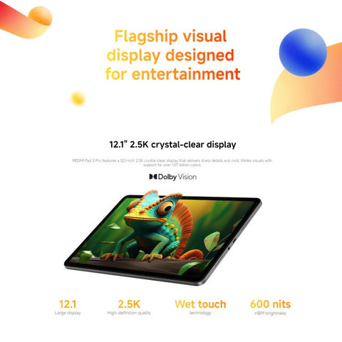 REDMI Pad 2 Pro 12.1 inch Tablet PC, 8GB+256GB, HyperOS 3, Snapdragon 7s Gen4 Octa Core CPU, 8GB+256GB