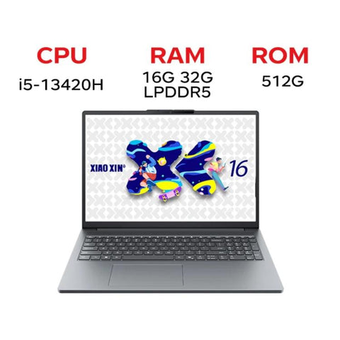 Lenovo XiaoXin 16 SE 2025 Laptop, 16 inch, 16GB+512GB, Windows 11, Intel Core i5-13420H 8-Core, US Plug, XiaoXin 16 SE 2025
