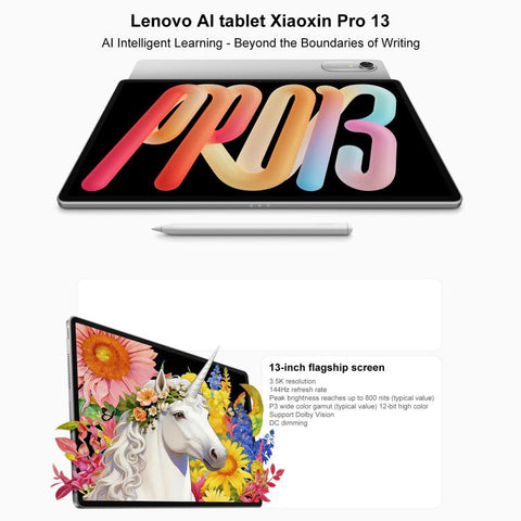 Lenovo Xiaoxin Pad Pro 13, 13 inch 3.5K AI Learning Tablet WiFi, 8GB+256GB, Android 16, Snapdragon 8s Gen4,US Plug, 8GB+256GB