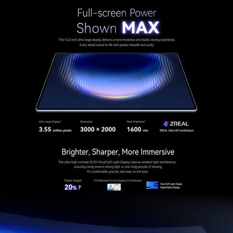HUAWEI MatePad Pro Max 13.2 inch Soft Light Edition WiFi, 12GB+512GB, HarmonyOS 6.1 Hisilicon Kirin T93 Pro, Not Support Google Play, 12GB+512GB Soft Light